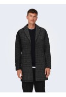 Palton Barbati Only&Sons Onsjaylon Check Wool Grey Pinstripe /Black